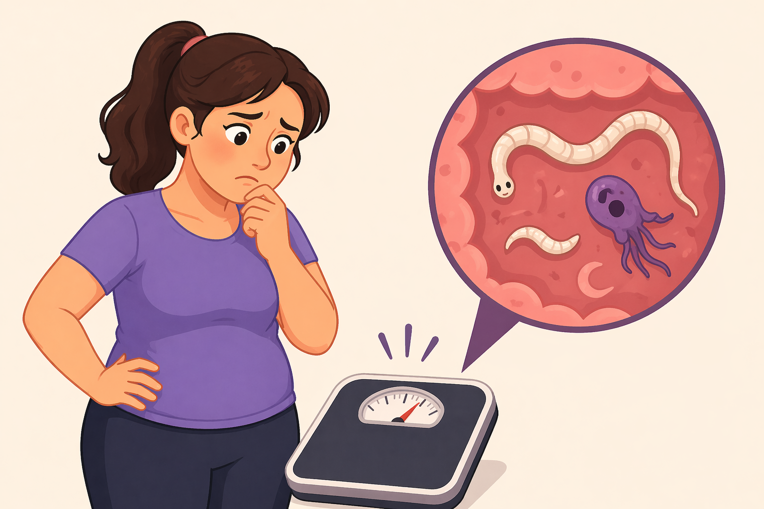 can parasites cause weight gain