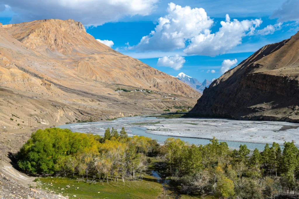 Panoramic view of spiti valley, india