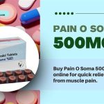 Pain O Soma 500mg Carisoprodol tablets for fast muscle pain relief available online from Pills4Cure for effective muscle relaxation support.